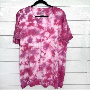 PINK Victoria’s Secret | Pink Tie Dye Scoop Neck Oversized Soft Tee